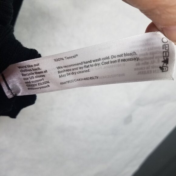 Eileen Fisher Tunic Women's L Asymmetrical Hem Variegated Tencel Rib Knit Sheer - Picture 8 of 12